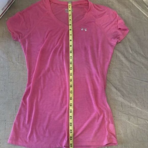 Under Armour Tech Tee Womens XS Loose Fit UA Tech V Neckline Pink - Picture 6 of 8